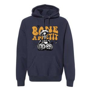 Bone Appetit Skeleton Chef Halloween Premium Hoodie