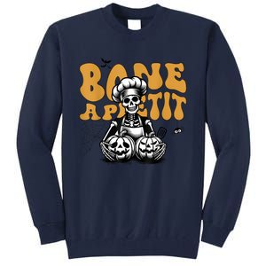 Bone Appetit Skeleton Chef Halloween Tall Sweatshirt