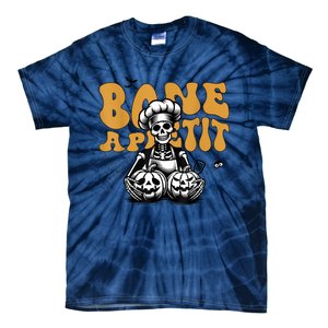 Bone Appetit Skeleton Chef Halloween Tie-Dye T-Shirt