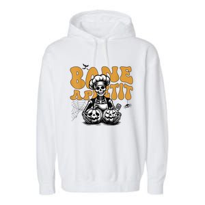 Bone Appetit Skeleton Chef Halloween Garment-Dyed Fleece Hoodie