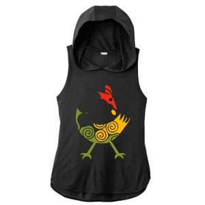 Bird Adinkra Symbol Ghana Sankofa Black History Ladies PosiCharge Tri-Blend Wicking Draft Hoodie Tank