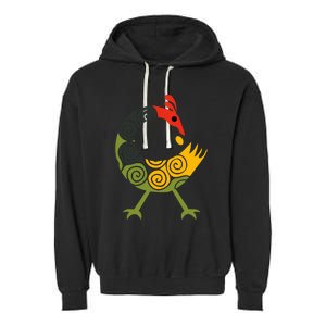 Bird Adinkra Symbol Ghana Sankofa Black History Garment-Dyed Fleece Hoodie