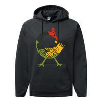 Bird Adinkra Symbol Ghana Sankofa Black History Performance Fleece Hoodie