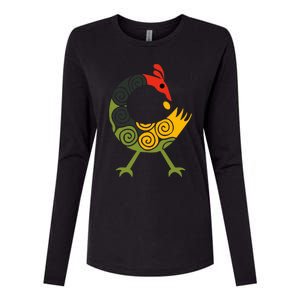 Bird Adinkra Symbol Ghana Sankofa Black History Womens Cotton Relaxed Long Sleeve T-Shirt