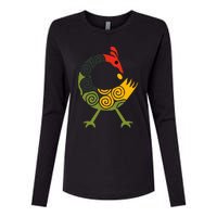 Bird Adinkra Symbol Ghana Sankofa Black History Womens Cotton Relaxed Long Sleeve T-Shirt