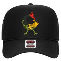 Bird Adinkra Symbol Ghana Sankofa Black History High Crown Mesh Back Trucker Hat