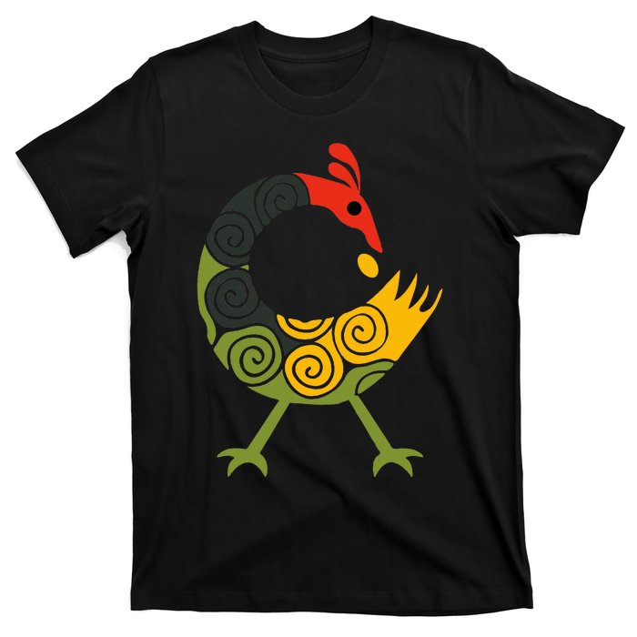 Bird Adinkra Symbol Ghana Sankofa Black History T-Shirt