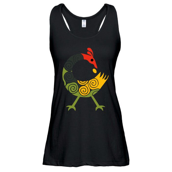 Bird Adinkra Symbol Ghana Sankofa Black History Ladies Essential Flowy Tank