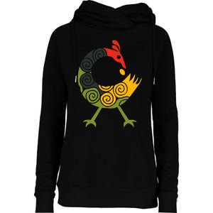 Bird Adinkra Symbol Ghana Sankofa Black History Womens Funnel Neck Pullover Hood