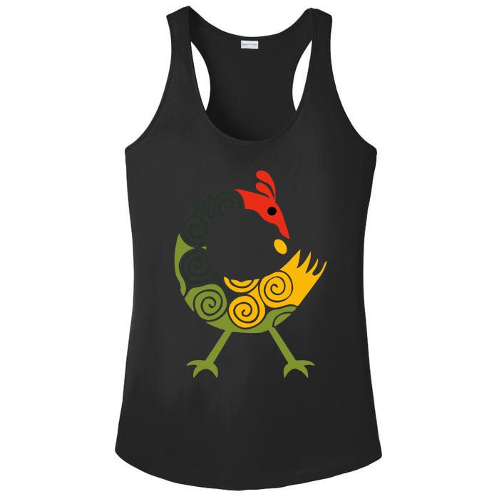 Bird Adinkra Symbol Ghana Sankofa Black History Ladies PosiCharge Competitor Racerback Tank