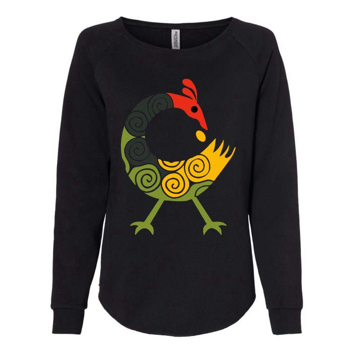 Bird Adinkra Symbol Ghana Sankofa Black History Womens California Wash Sweatshirt