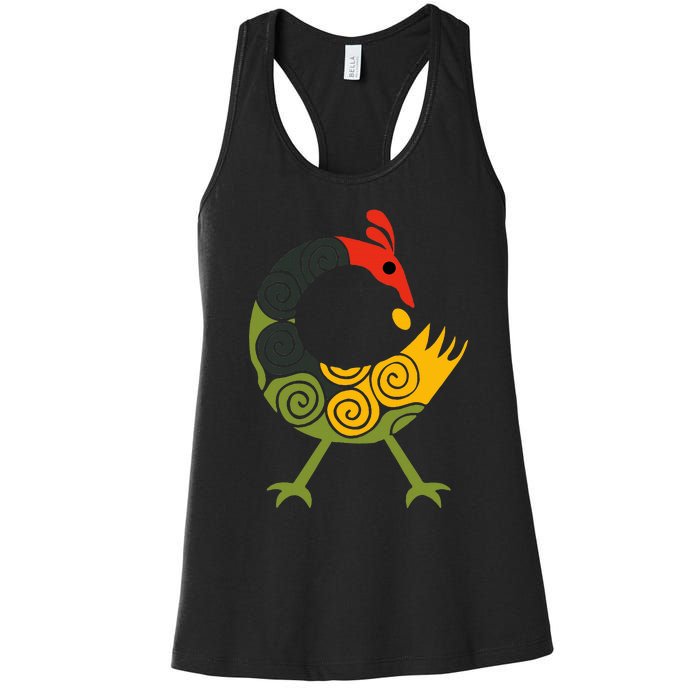 Bird Adinkra Symbol Ghana Sankofa Black History Women's Racerback Tank