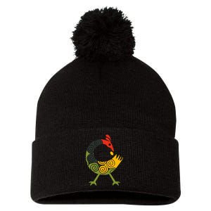 Bird Adinkra Symbol Ghana Sankofa Black History Pom Pom 12in Knit Beanie