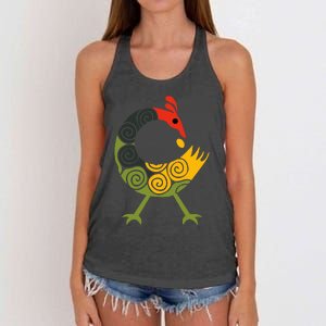 Bird Adinkra Symbol Ghana Sankofa Black History Women's Knotted Racerback Tank