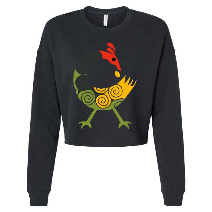 Bird Adinkra Symbol Ghana Sankofa Black History Cropped Pullover Crew