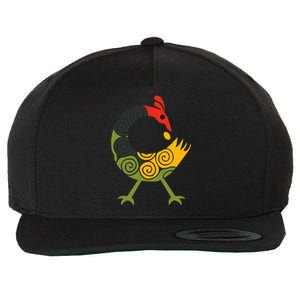 Bird Adinkra Symbol Ghana Sankofa Black History Wool Snapback Cap