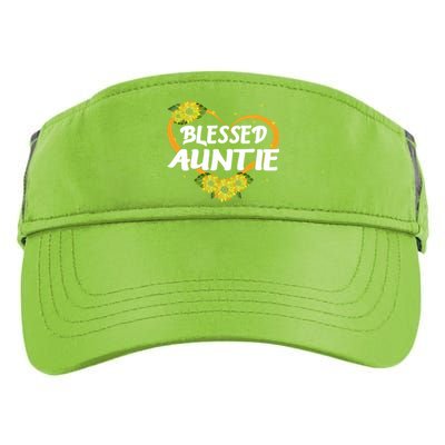 Blessed Auntie Sunflower Cool Gift Mothers Day Gift Adult Drive Performance Visor