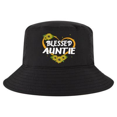 Blessed Auntie Sunflower Cool Gift Mothers Day Gift Cool Comfort Performance Bucket Hat