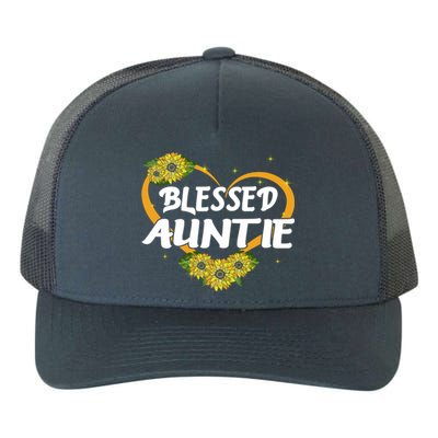 Blessed Auntie Sunflower Cool Gift Mothers Day Gift Yupoong Adult 5-Panel Trucker Hat