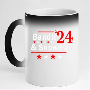 Bandit And Snowman 2024 Election 11oz Black Color Changing Mug