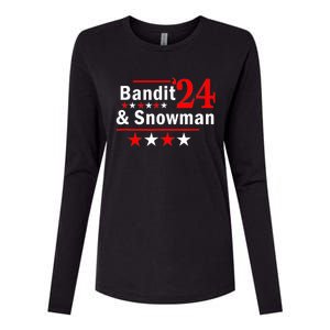 Bandit And Snowman 2024 Election Womens Cotton Relaxed Long Sleeve T-Shirt