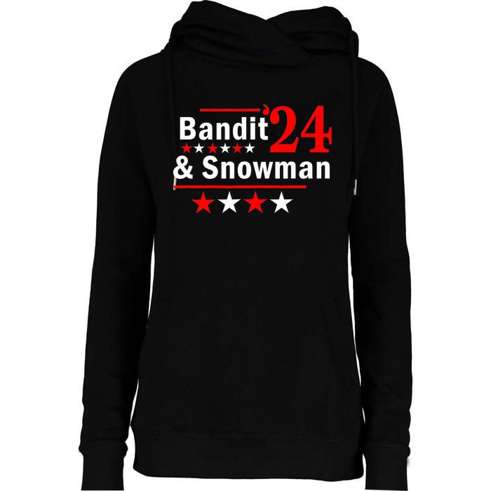 Bandit And Snowman 2024 Election Womens Funnel Neck Pullover Hood