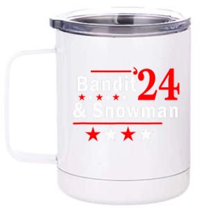 Bandit And Snowman 2024 Election 12 oz Stainless Steel Tumbler Cup