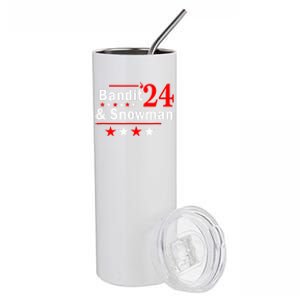 Bandit And Snowman 2024 Election Stainless Steel Tumbler