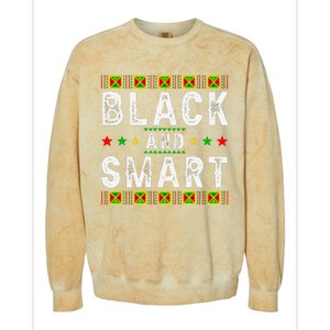 Black And Smart Juneteenth Black History Month Colorblast Crewneck Sweatshirt