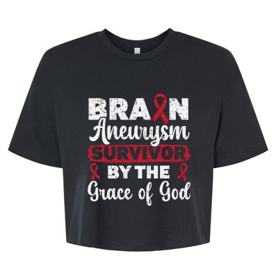 Brain Aneurysm Survivor Medical Condition Aneurysm Awareness Bella+Canvas Jersey Crop Tee