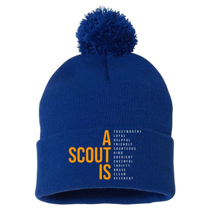 Bsa A Scout Is Pom Pom 12in Knit Beanie