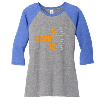 Bsa A Scout Is Women's Tri-Blend 3/4-Sleeve Raglan Shirt