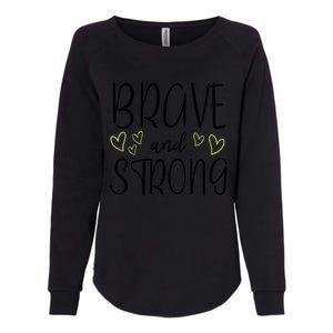 Brave And Strong Lymphoma Warrior Womens California Wash Sweatshirt