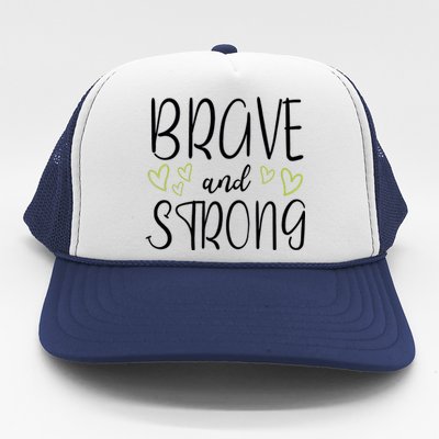 Brave And Strong Lymphoma Warrior Trucker Hat