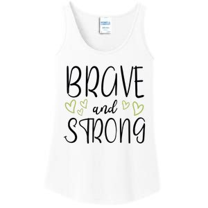 Brave And Strong Lymphoma Warrior Ladies Essential Tank