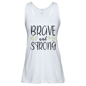 Brave And Strong Lymphoma Warrior Ladies Essential Flowy Tank