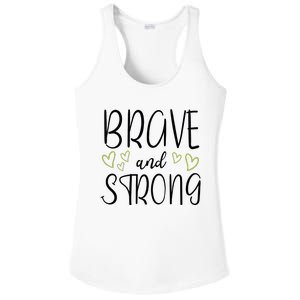 Brave And Strong Lymphoma Warrior Ladies PosiCharge Competitor Racerback Tank