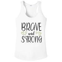 Brave And Strong Lymphoma Warrior Ladies PosiCharge Competitor Racerback Tank