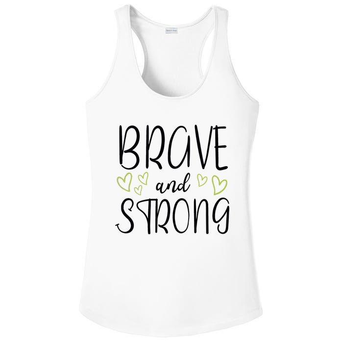 Brave And Strong Lymphoma Warrior Ladies PosiCharge Competitor Racerback Tank