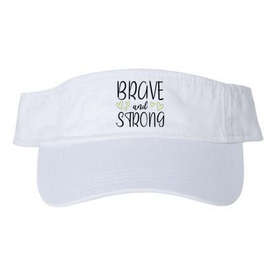 Brave And Strong Lymphoma Warrior Valucap Bio-Washed Visor