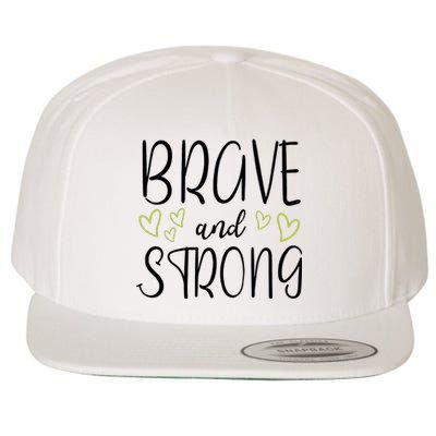 Brave And Strong Lymphoma Warrior Wool Snapback Cap