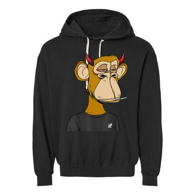 Bitcoin Ape Stoned Garment-Dyed Fleece Hoodie