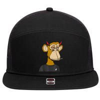 Bitcoin Ape Stoned 7 Panel Mesh Trucker Snapback Hat