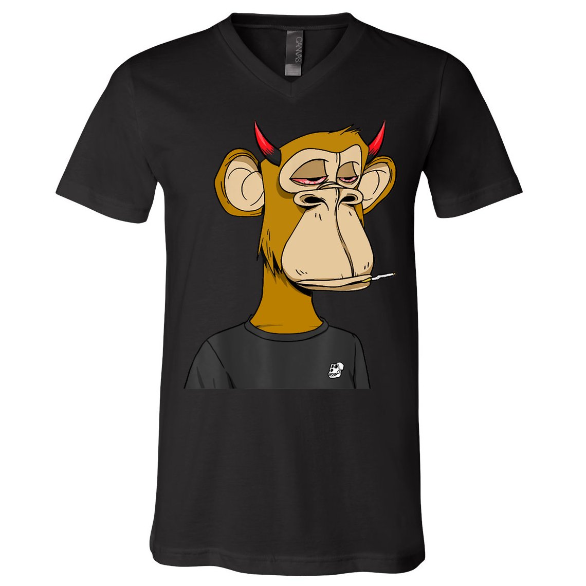 Bitcoin Ape Stoned V-Neck T-Shirt