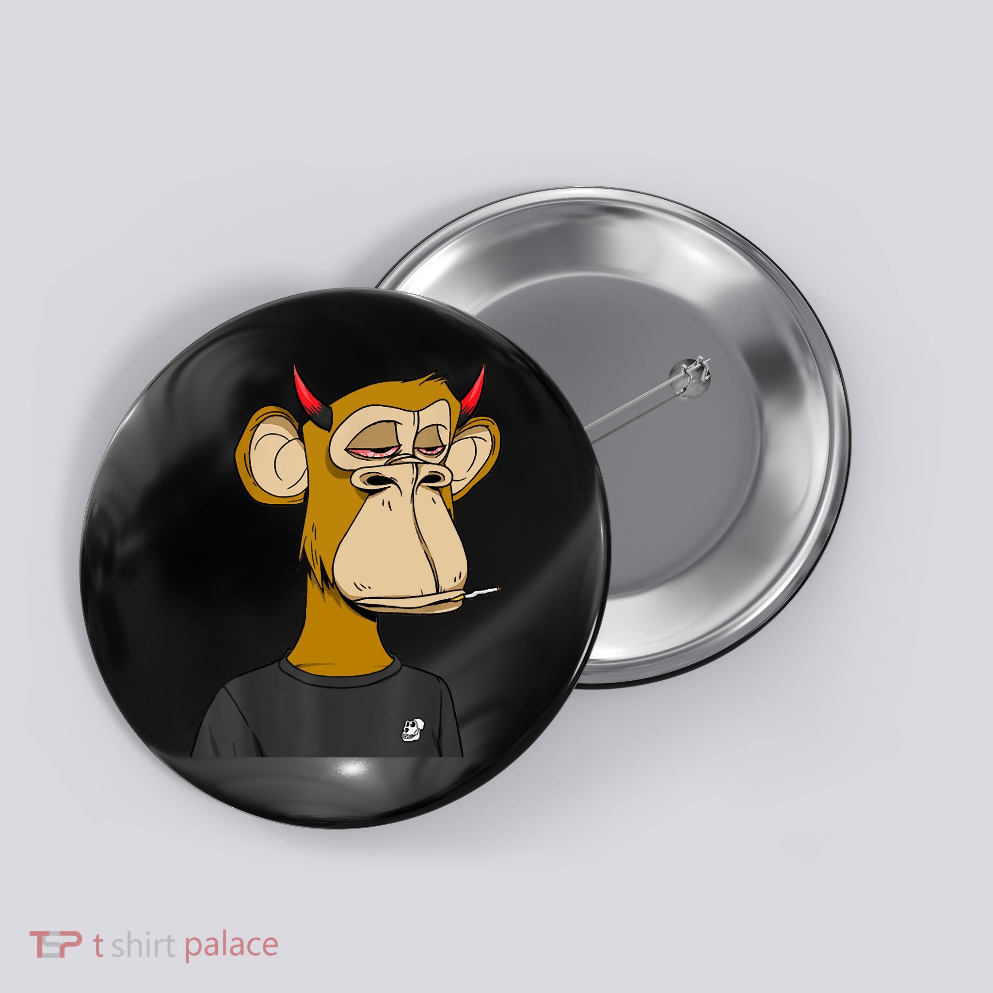 Bitcoin Ape Stoned Button
