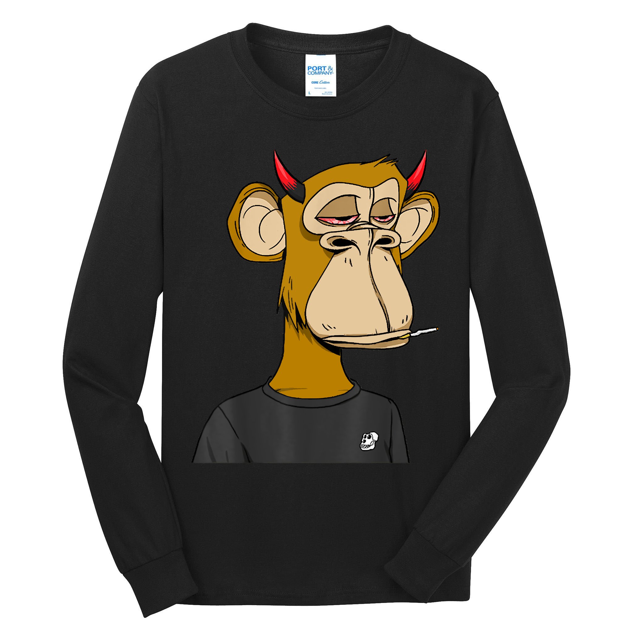 Bitcoin Ape Stoned Tall Long Sleeve T-Shirt