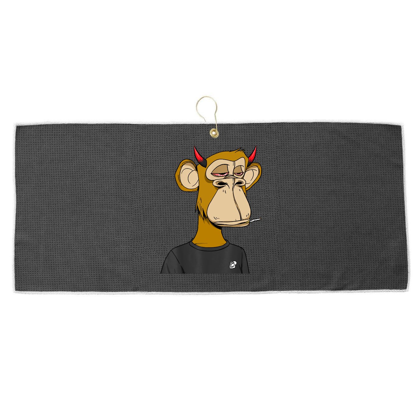Bitcoin Ape Stoned Large Microfiber Waffle Golf Towel
