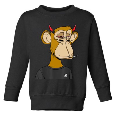 Bitcoin Ape Stoned Toddler Sweatshirt