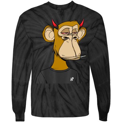 Bitcoin Ape Stoned Tie-Dye Long Sleeve Shirt