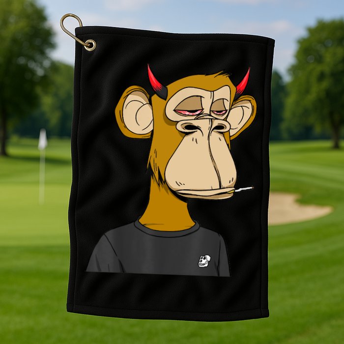Bitcoin Ape Stoned Golf Towel